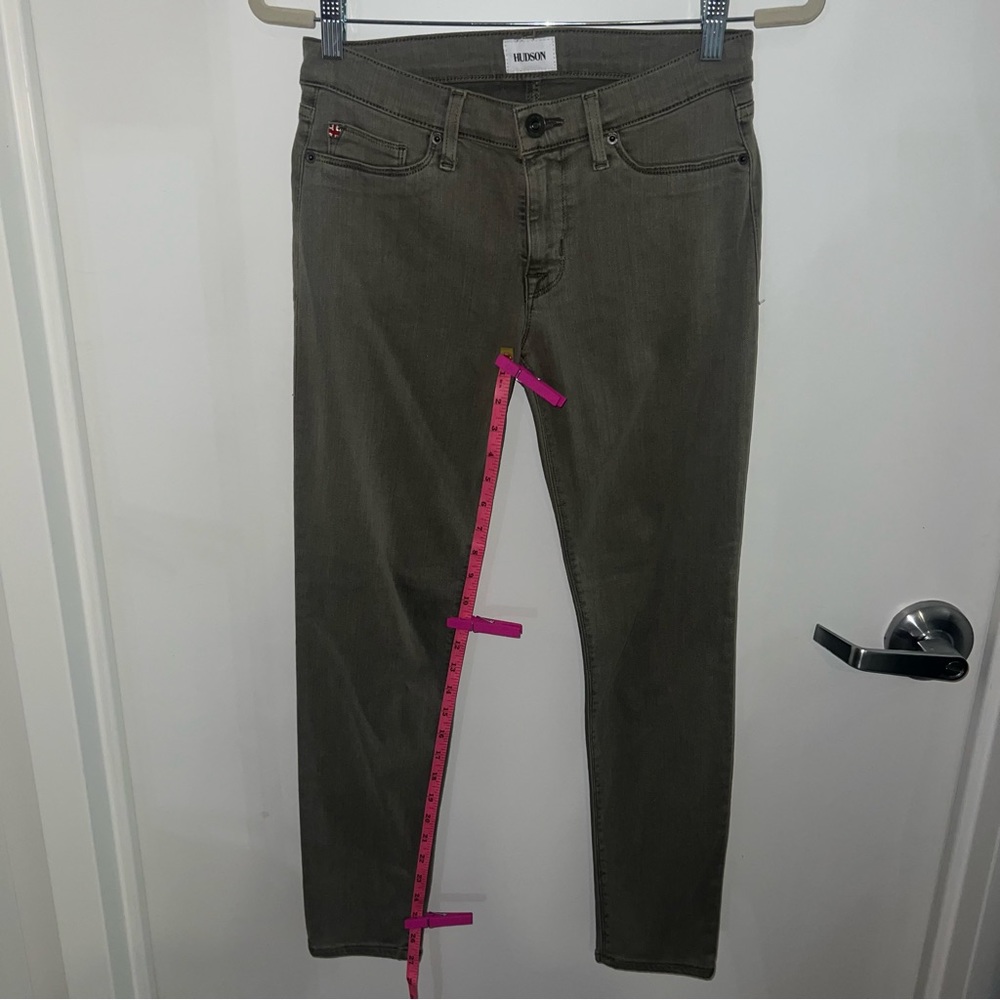 Hudson NWOT Mid Rise Krista Super Skinny Jeans Green - Picture 3 of 5